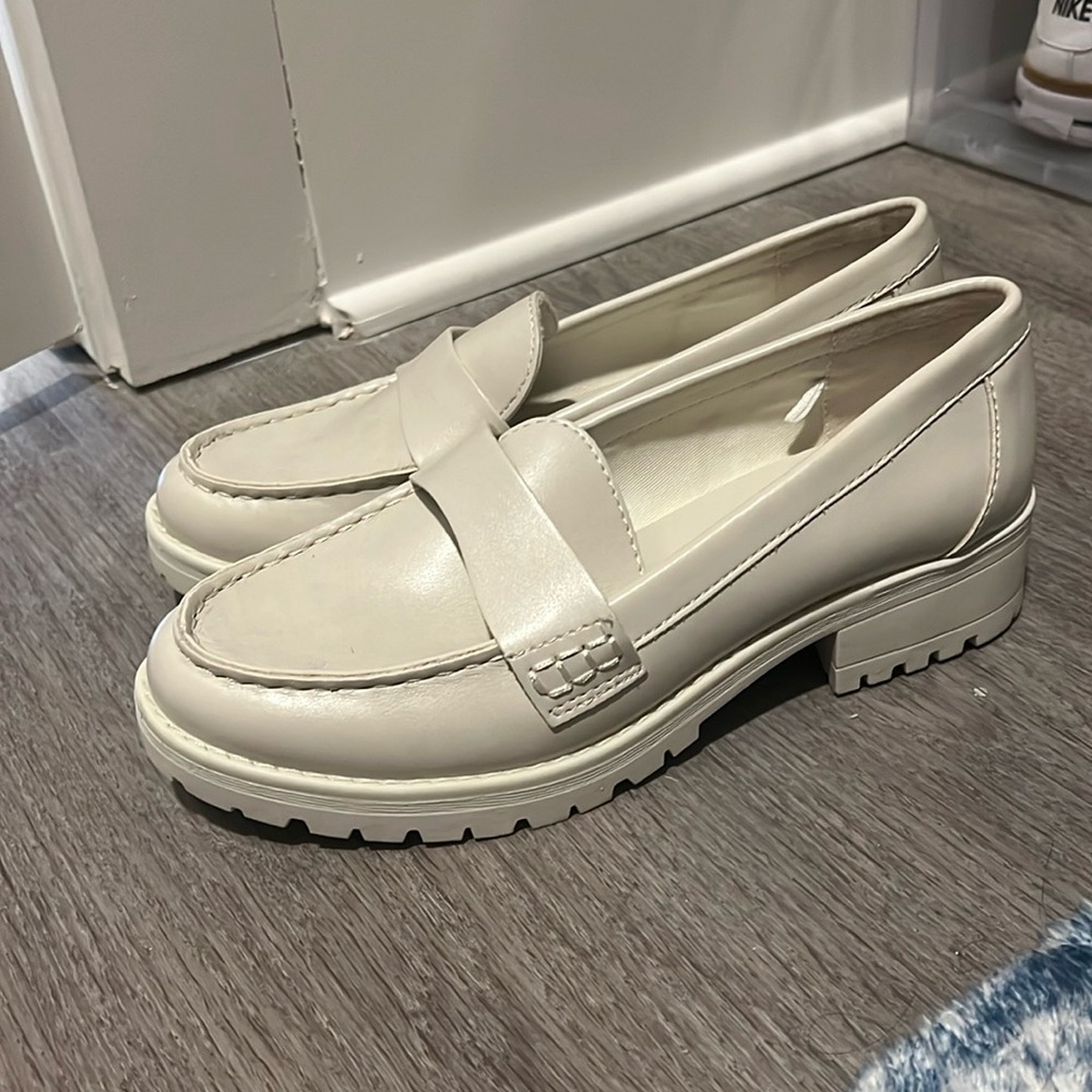 Beige loafers